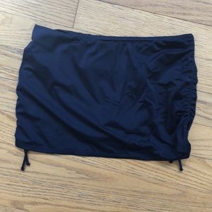 J.Crew Navy Side-Tie Ruched Swim Skirt w/ Built-In Bikini Bottom -Excellent